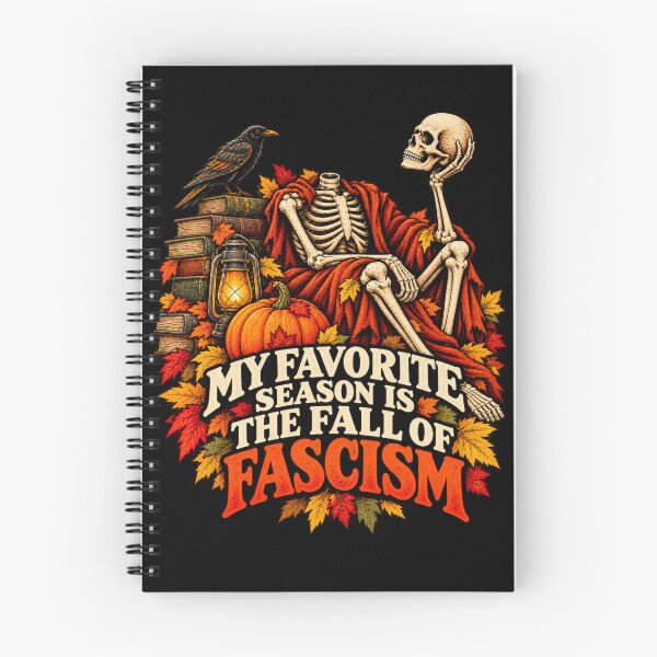 Item preview, My Favorite Season Is The Fall Of Fascism Skeleton Raven Gothic Autumn designed and sold by GibasVisuals.