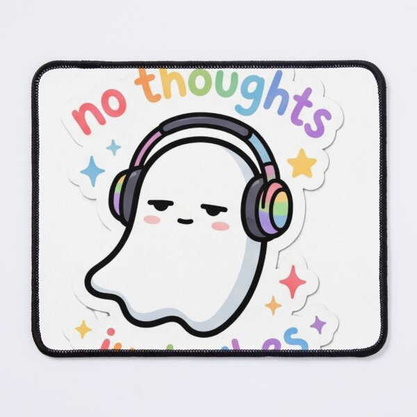 Item preview, No Thoughts Just Vibes Cute Ghost Design designed and sold by Purplippie.