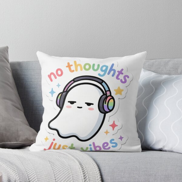 Item preview, No Thoughts Just Vibes Cute Ghost Design designed and sold by Purplippie.