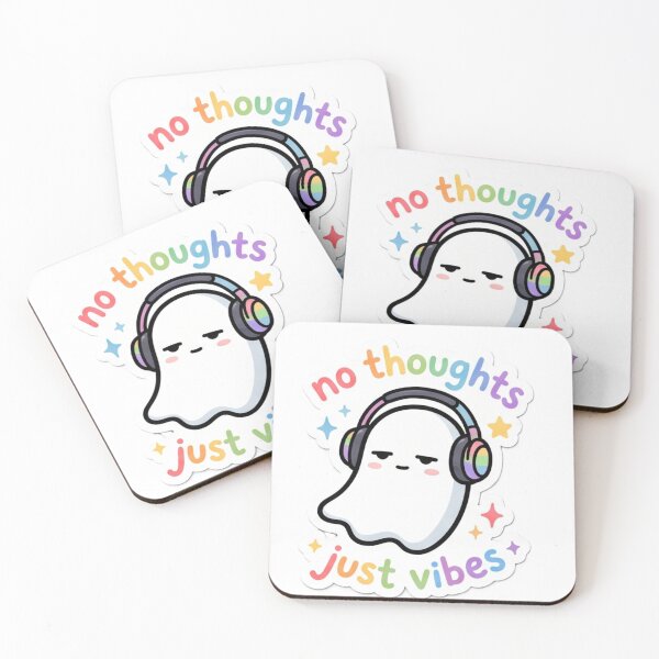 Item preview, No Thoughts Just Vibes Cute Ghost Design designed and sold by Purplippie.