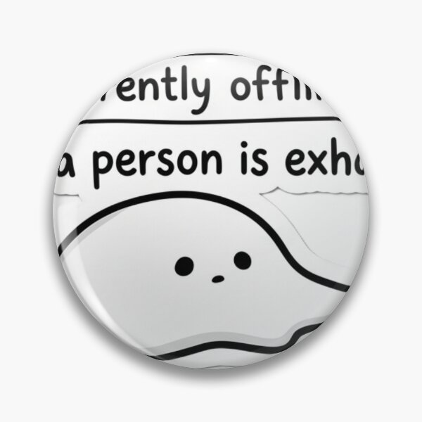 Item preview, Being A Person Is Exhausting Funny Ghost Sticker designed and sold by Purplippie.