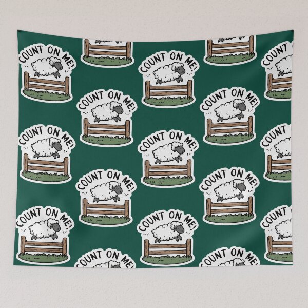 Item preview, sheep jumping over a fence Oversized  designed and sold by FamilyBestGifl.