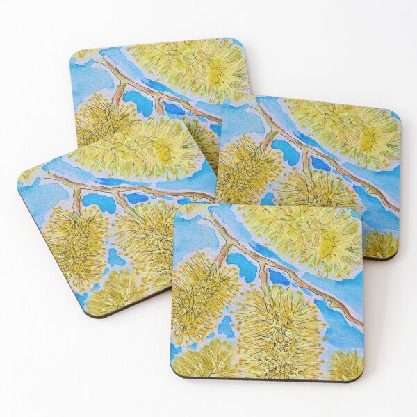 Item preview, Australian Brush Wattle flowers designed and sold by WildLadyWood.