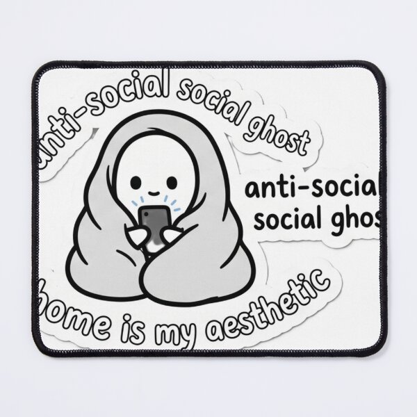 Item preview, Anti Social Ghost Club Funny Cute Sticker designed and sold by Purplippie.