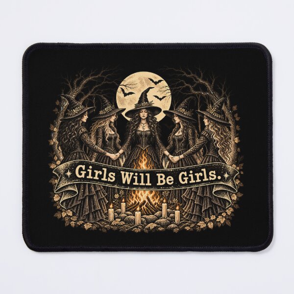 Item preview, Halloween Witches Around a Bonfire designed and sold by Daisy Grimes.