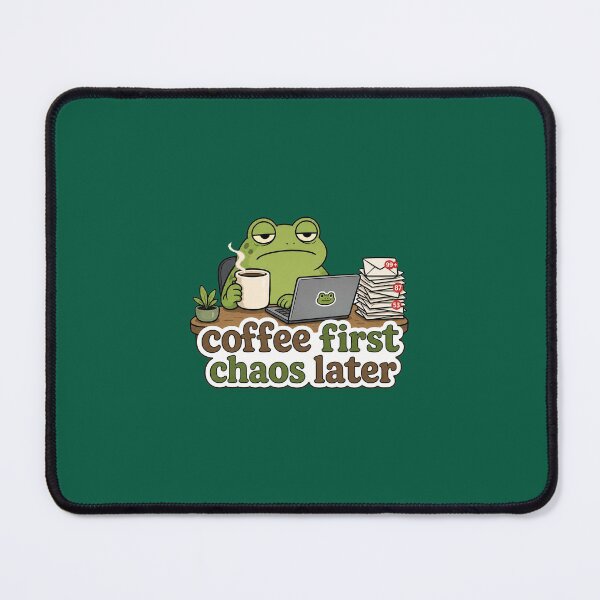 Item preview, Sleepy Frog Surviving Work with Coffee designed and sold by Peter Art.