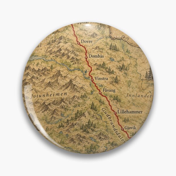 Item preview, Olavesweg Gudbrandsdalsleden Map Norway Pilgrimage Route Oslo Trondheim designed and sold by Mauswohn.
