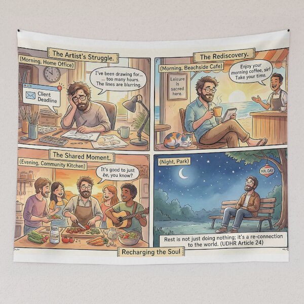 Item preview, The artist finds relaxation through time out and community. designed and sold by Mianku | Für das Leben.