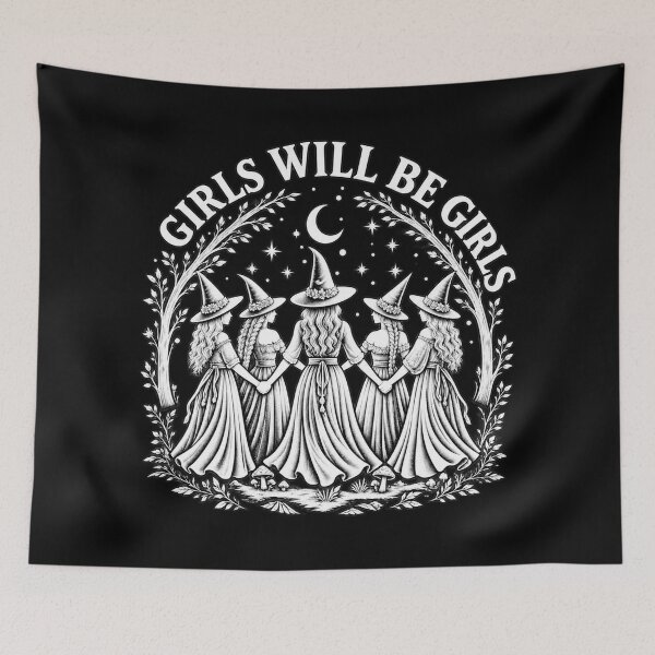 Item preview, Halloween Witches Gathering Under Moon designed and sold by Daisy Grimes.