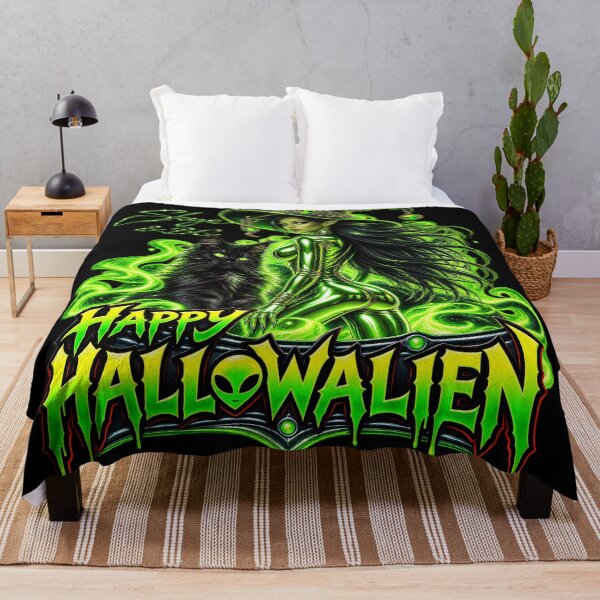 Item preview, Happy Hallowalien Skye Black Cat Witch Halloween designed and sold by ASX Research Merch.