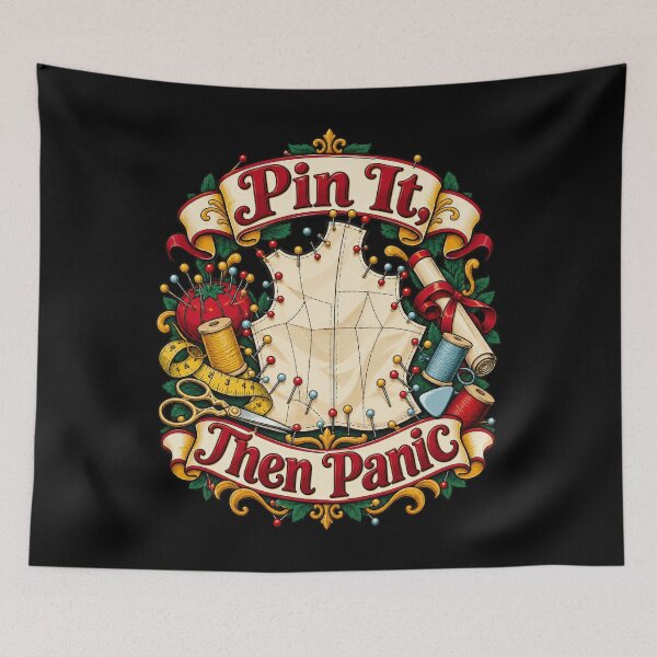 Item preview, Funny Pinned Paper Pattern Pieces Sewing Craft Artist Fan designed and sold by adiencarteras.
