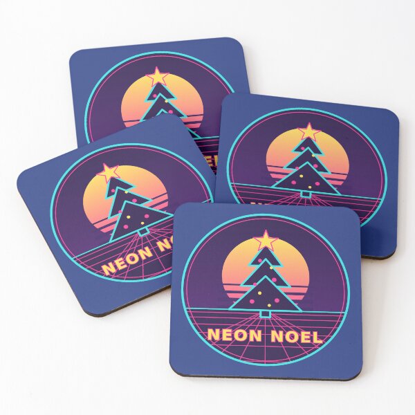 Item preview, Neon Noel Retro Synthwave Christmas Tree designed and sold by stileepensieri.