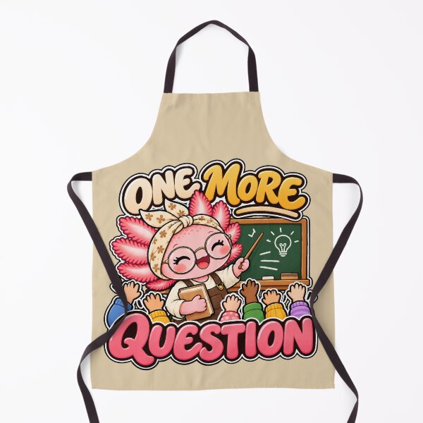Item preview, One More Question – Cute Axolotl Teacher Classroom Design designed and sold by HH Design House.