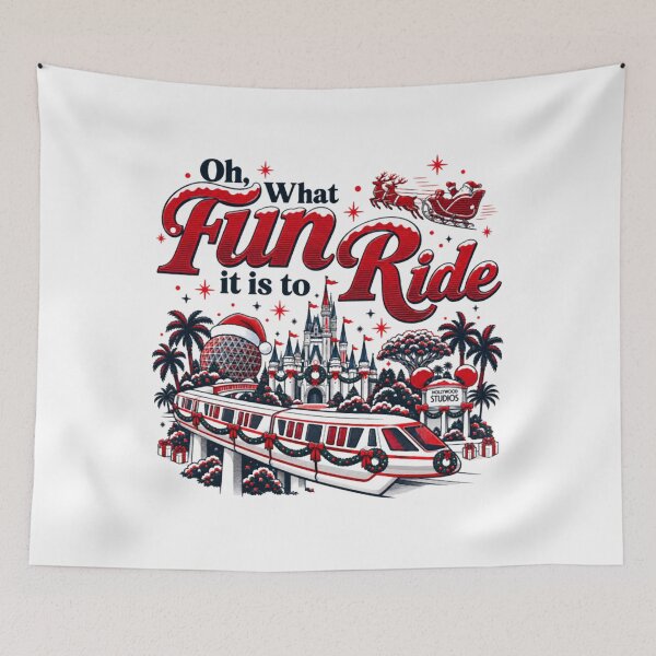 Item preview, Oh what Fun it is to Ride Christmas, Monorail Holiday Magic Kingdom designed and sold by InnerAssemply.
