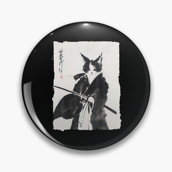 Item preview, Samurai Cat Vintage Ukiyo-E Warrior Art Graphic Cat Art designed and sold by PAROSSA.