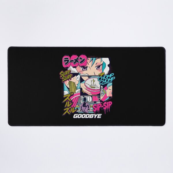 Item preview, Cyberpunk Noodle Girl Ramen Break Art designed and sold by moodybrenna.