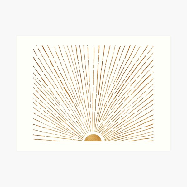 White Gold Sunset Art Print
