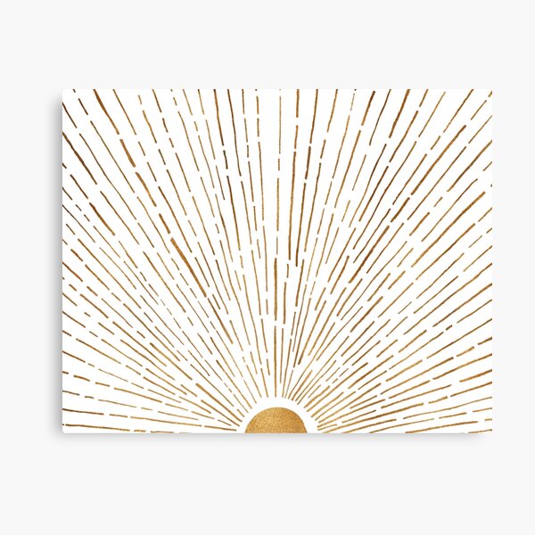 White Gold Sunset Canvas Print