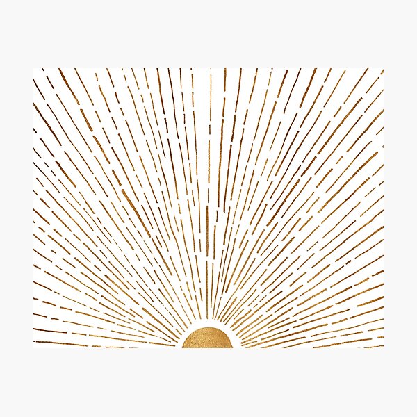 White Gold Sunset Photographic Print