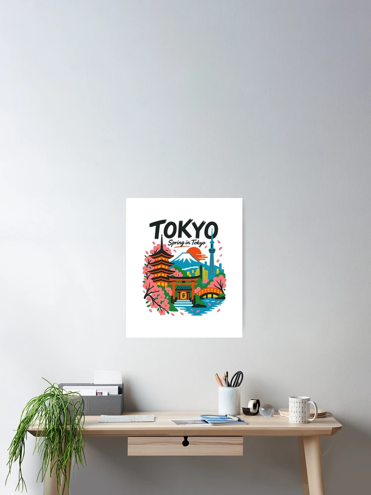 Thumbnail 2 of 3, Poster, Spring In Tokyo designed and sold by HBDStudio.