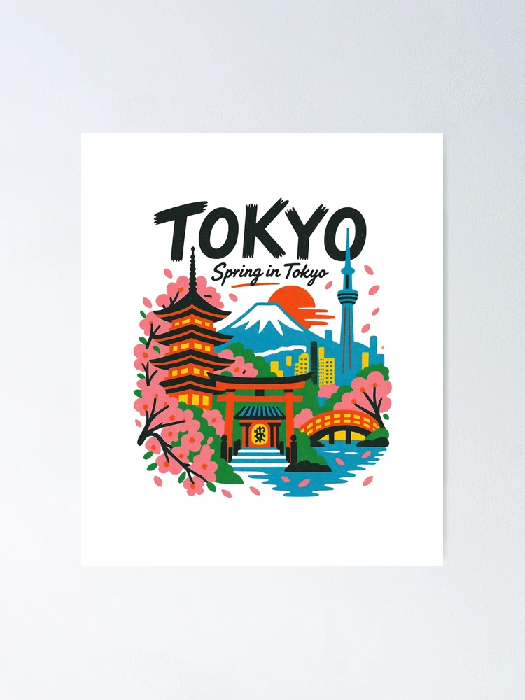 Thumbnail 1 of 3, Poster, Spring In Tokyo designed and sold by HBDStudio.