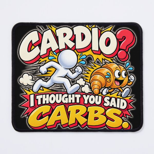Item preview, Cardio I Thought You Said Carbs Funny Fitness designed and sold by THAT-ONE-TEE.