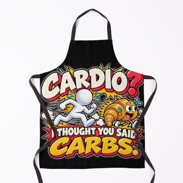 Item preview, Cardio I Thought You Said Carbs Funny Fitness designed and sold by THAT-ONE-TEE.