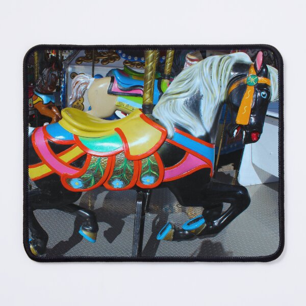 Item preview, Black and White Carousel Horse designed and sold by Creek Nymph Photography.
