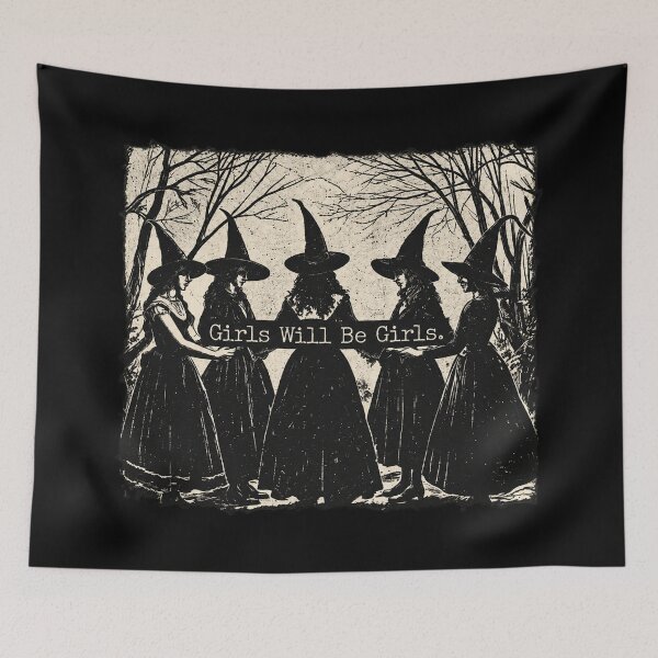 Item preview, Halloween Witches Under Crescent Moon designed and sold by Daisy Grimes.
