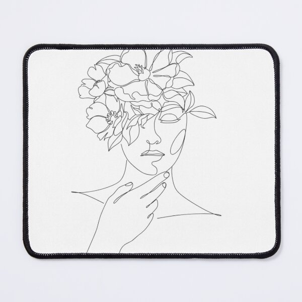 Item preview, Minimalist Floral Woman Line Art designed and sold by Sk1628.