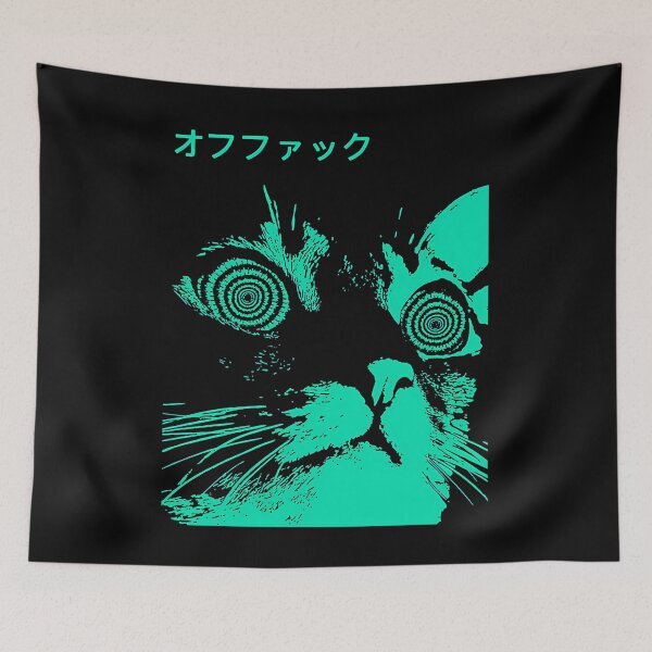 Item preview, Vaporwave Cool Cat Japanese Urban Neon Style designed and sold by KeatonVail.