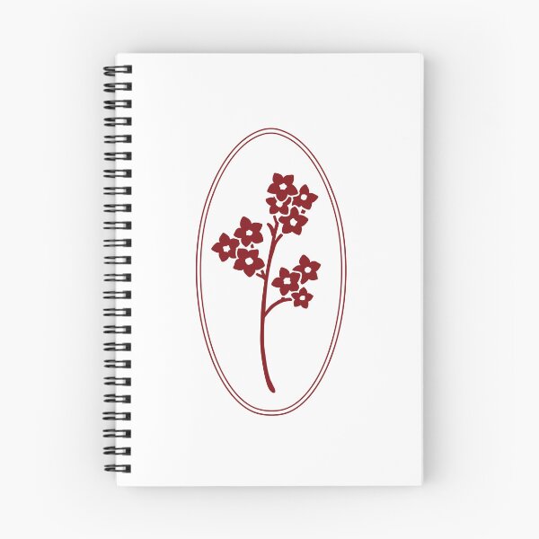 Item preview, Vintage Red Botanical Floral Motif in Oval Frame - 22 designed and sold by ivyysophia.