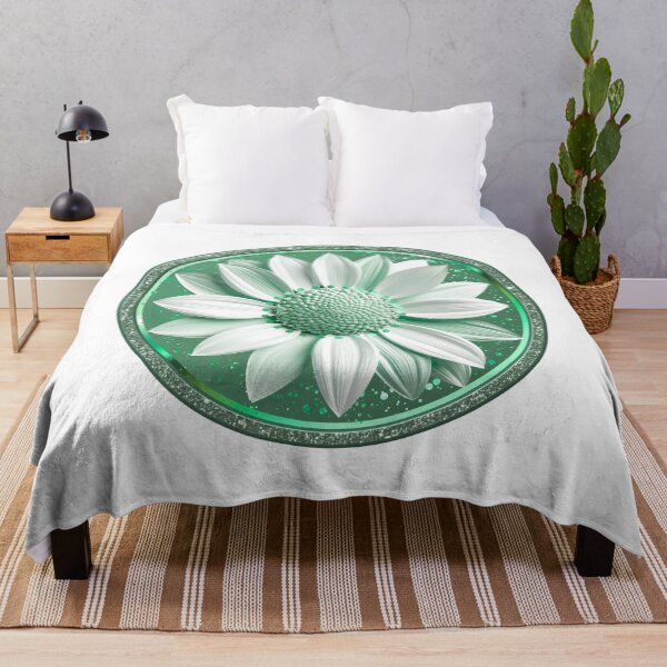 Item preview, Emerald Green Dahlia Sparkle Mint Floral Mandala designed and sold by MinimalAurashop.