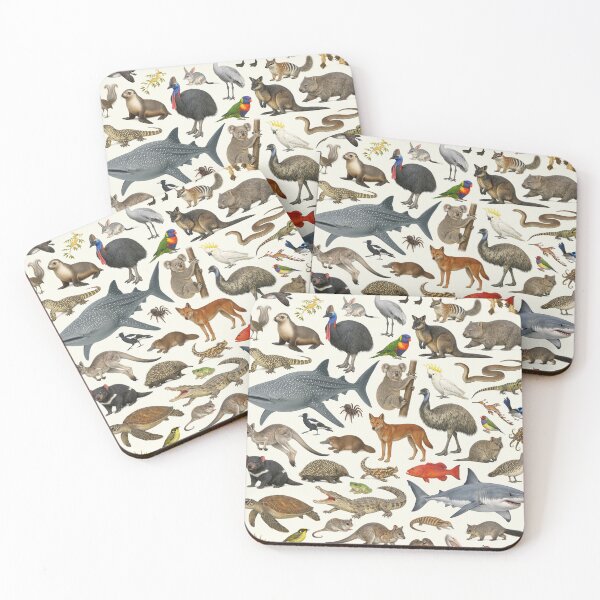 Item preview, Animals of Australia Retro Wildlife Identification Chart designed and sold by kakarikihill.