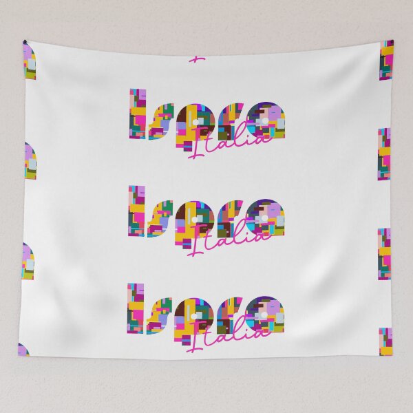 Item preview, Ispra, Varese, Italy, Italia, colorful typography design for travellers designed and sold by Wanderful-roads.