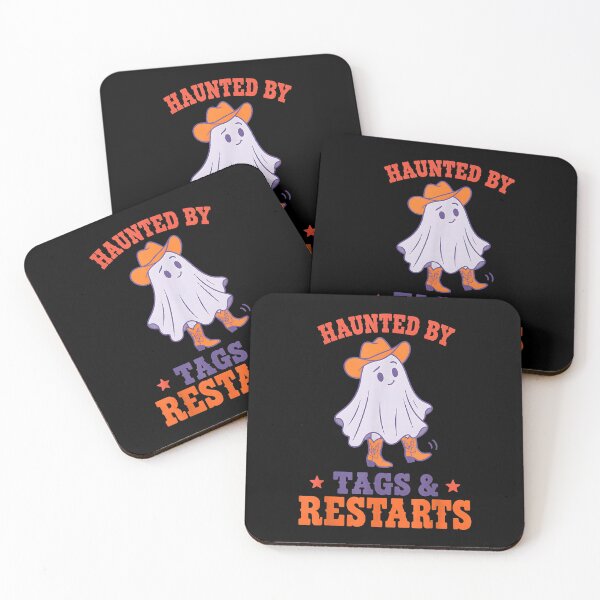 Item preview, Haunted Tags and Restarts Funny Line Dancing Halloween Ghost designed and sold by River Silva.