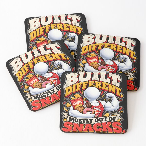 Item preview, Built Different Mostly Out of Snacks Funny Gym designed and sold by THAT-ONE-TEE.