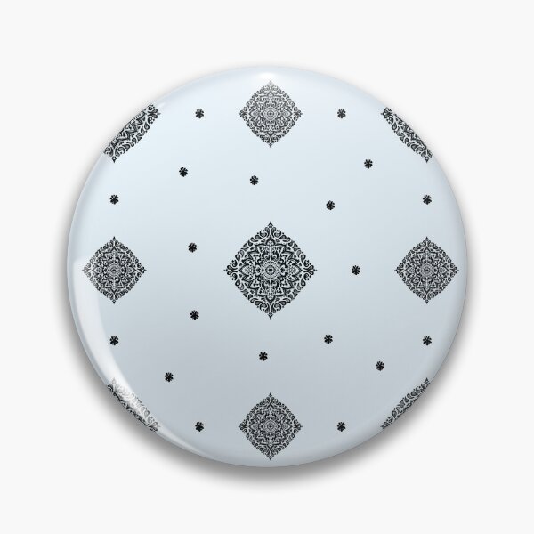 Item preview, Delicate floral pattern small in blue and black designed and sold by Quiet Waters Design.