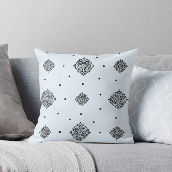 Item preview, Delicate floral pattern small in blue and black designed and sold by Quiet Waters Design.