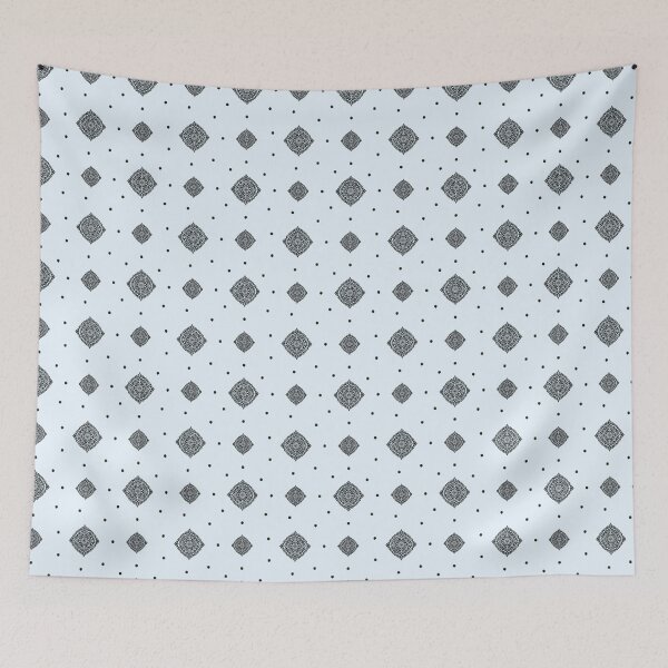 Item preview, Delicate floral pattern small in blue and black designed and sold by Quiet Waters Design.