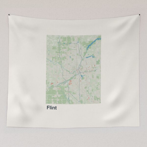 Item preview, Flint Minimalistic Map Art designed and sold by MapsNerd.