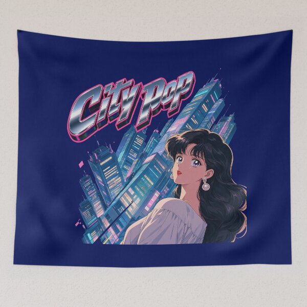 Item preview, City Pop 80s Cyberpunk Aesthetic Girl designed and sold by dariagonzale.