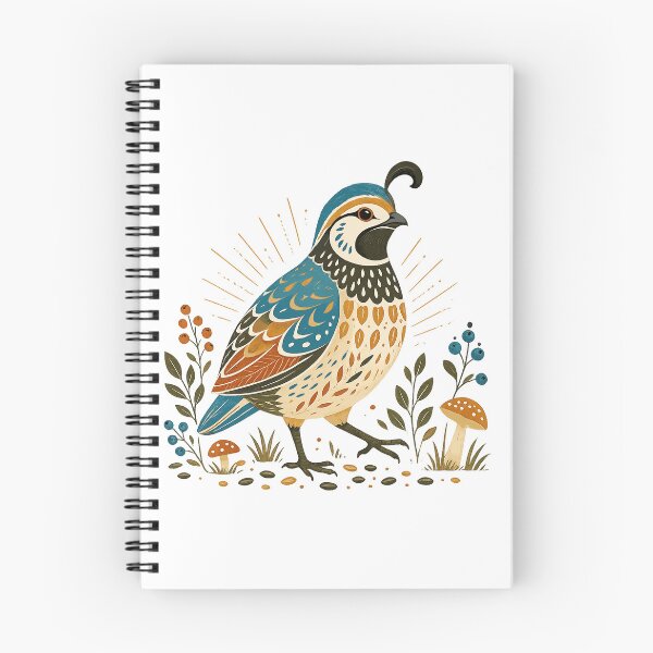 Item preview, Colorful California Quail Vintage Woodland Bird Cottagecore Wildlife Art designed and sold by inkoutninja.