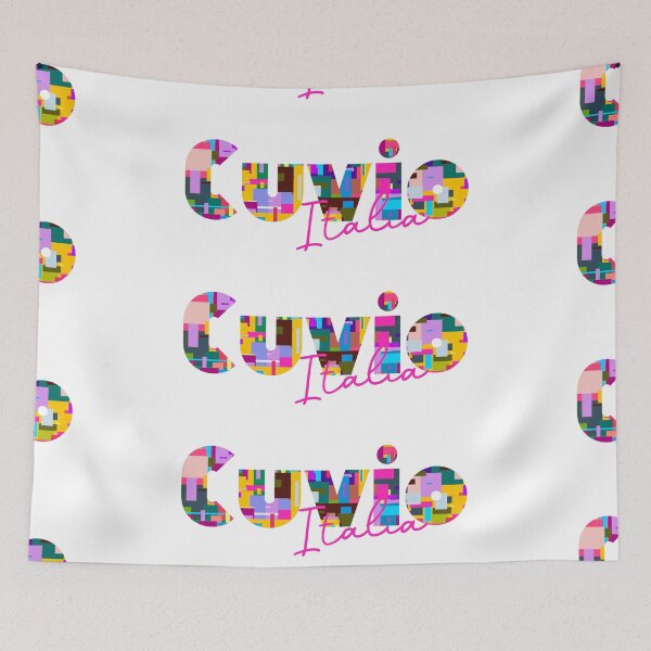 Item preview, Cuvio, Varese, Italy, Italia, colorful typography design for travellers designed and sold by Wanderful-roads.