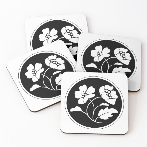 Item preview, Vintage Black Botanical Floral Motif in Round Frame - 09 designed and sold by ivyysophia.