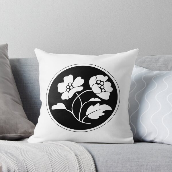 Item preview, Vintage Black Botanical Floral Motif in Round Frame - 09 designed and sold by ivyysophia.