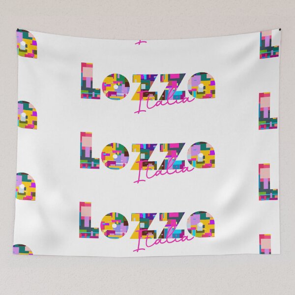 Item preview, Lozza, Varese, Italy, Italia, colorful typography design for travellers designed and sold by Wanderful-roads.