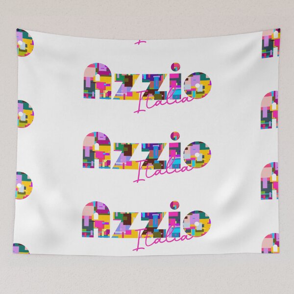 Item preview, Azzio, Varese, Italy, Italia, colorful typography design for travellers designed and sold by Wanderful-roads.