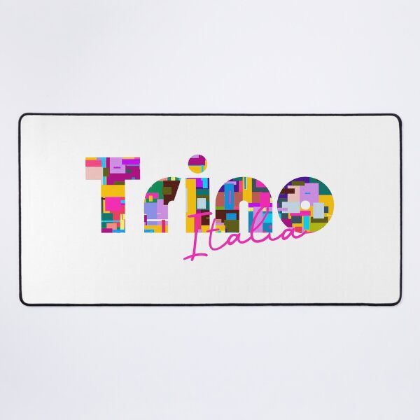Item preview, Trino, Vercelli, Italy, Italia, colorful typography design for travellers designed and sold by Wanderful-roads.