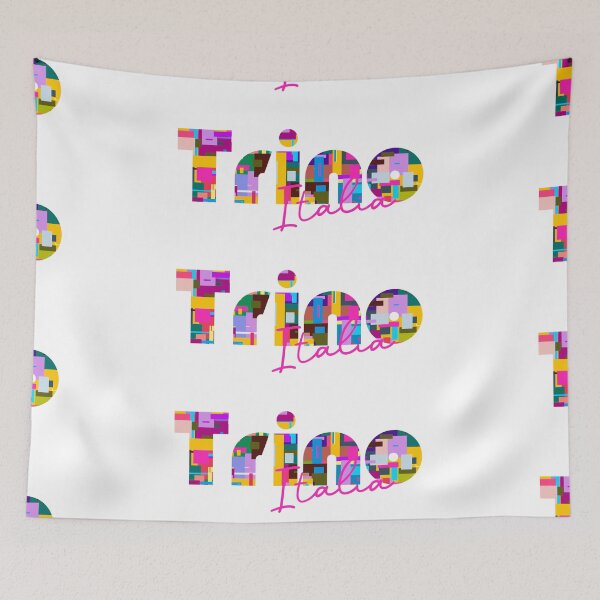 Item preview, Trino, Vercelli, Italy, Italia, colorful typography design for travellers designed and sold by Wanderful-roads.